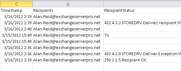 Correct Recipient and RecipientStatus output